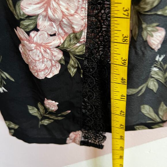 Vintage Lace Floral Kimono Robe Boho Cottagecore Romantic Festival Medium - Picture 5 of 6